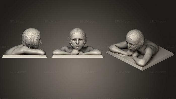 Статуэтки девушки (Мне скучно, STKGL_0291) 3D модель для ЧПУ станка